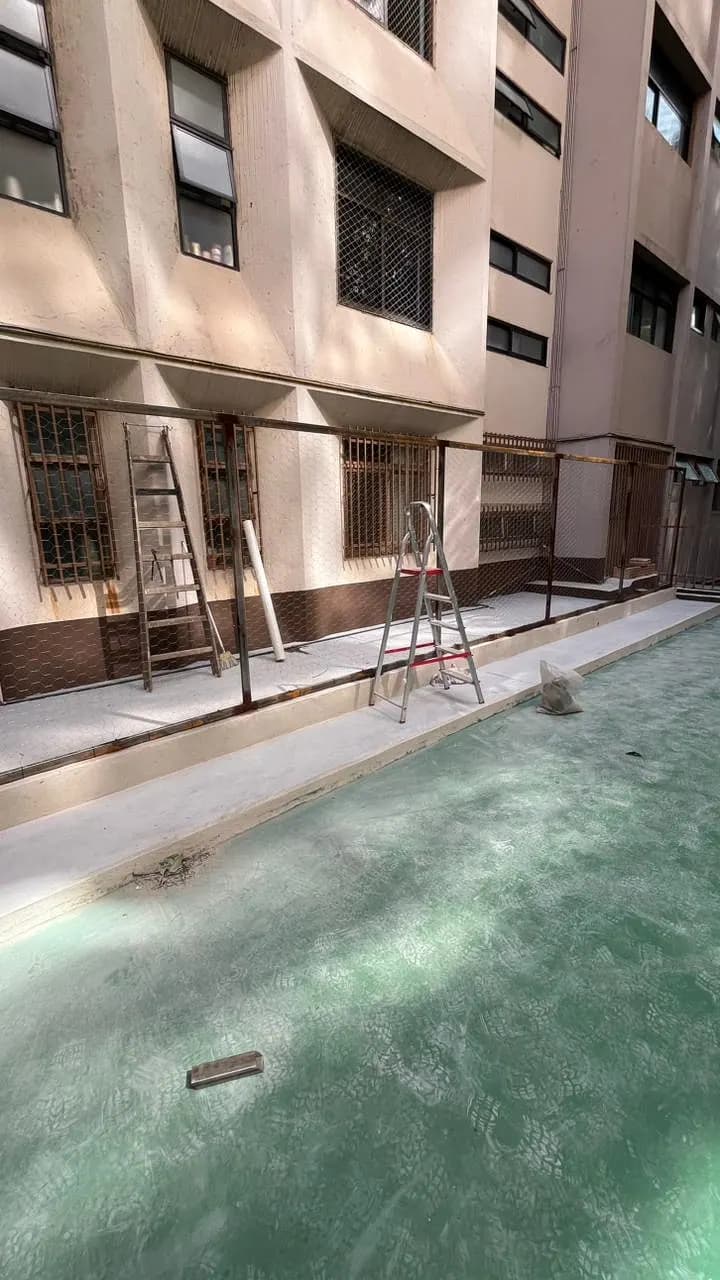 Etapa de concreto na área comum
